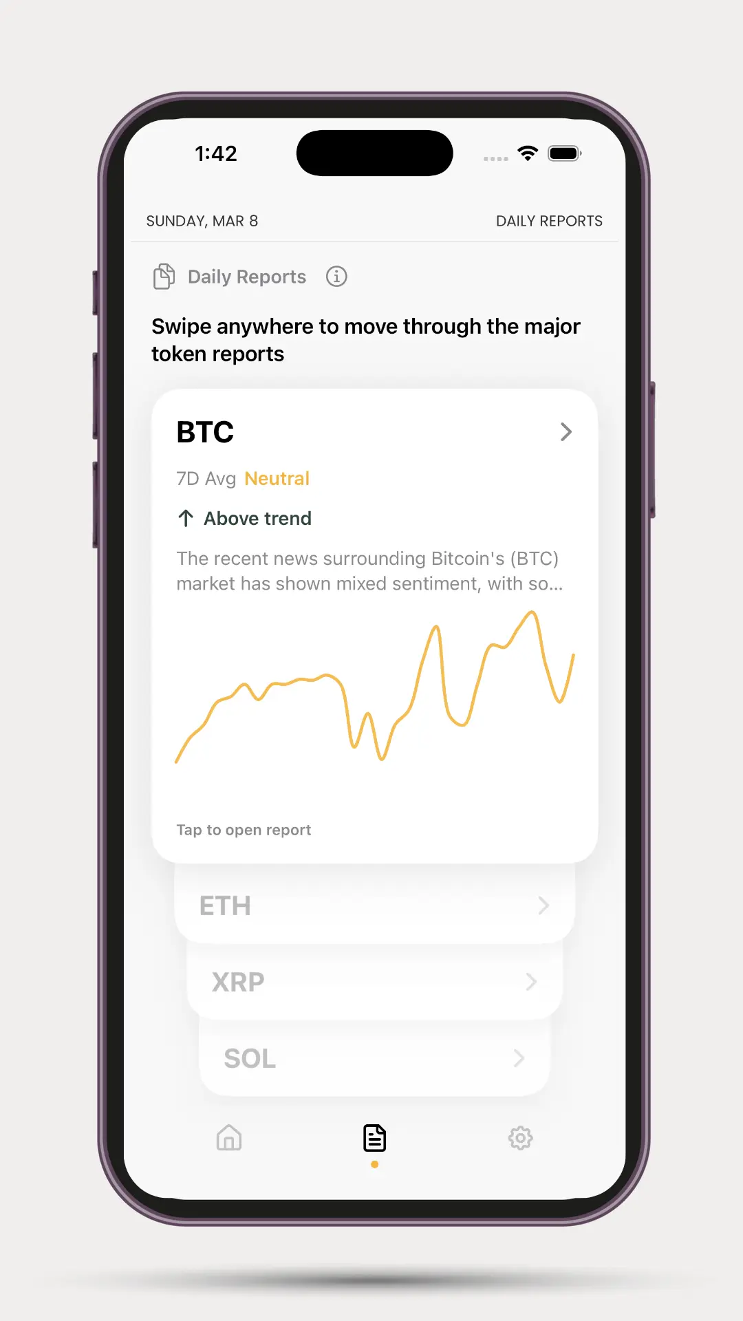 Crypto TLDR app preview