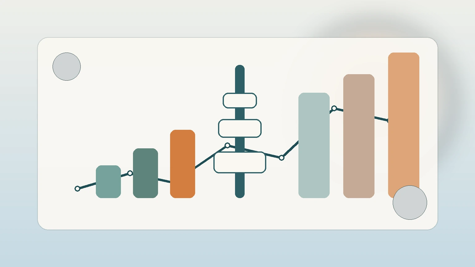 Editorial illustration showing a beginner comparing small and large crypto allocations on a clean dashboard